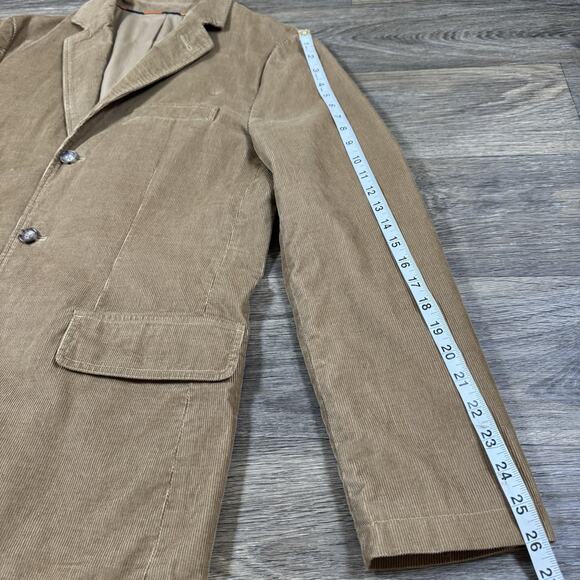 J.Crew Blazer Mens Medium Brown Corduroy Sport Coat 3 Button Notch Lapel - Picture 7 of 15